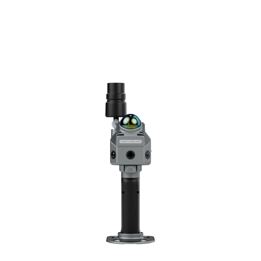 FJ Dynamics Trion P2 handheld SLAM LiDAR scanner upright on its base plate