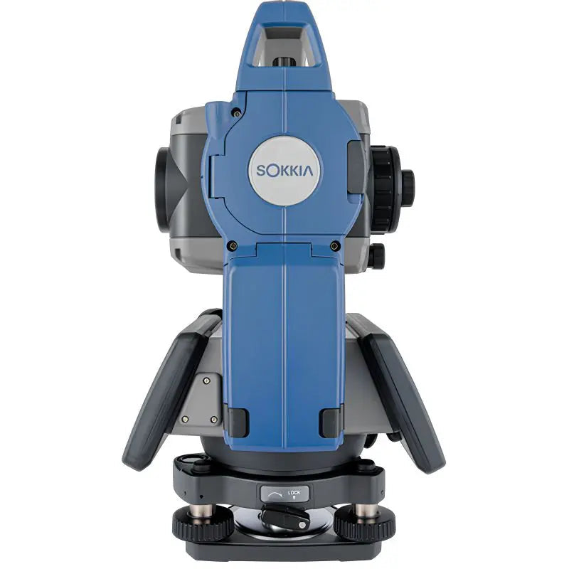 Sokkia FX Advanced total station from the rear, showing the carrying handle it is transported by