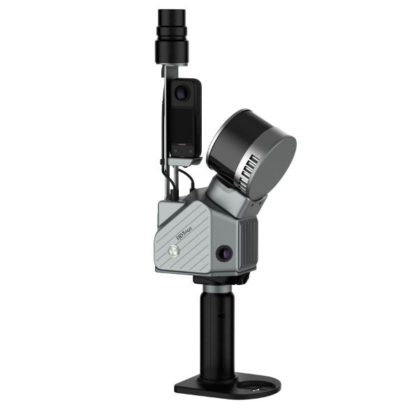 FJ Dynamics Trion S2 portable 3D LiDAR scanner upright on its base, scanner head at rest