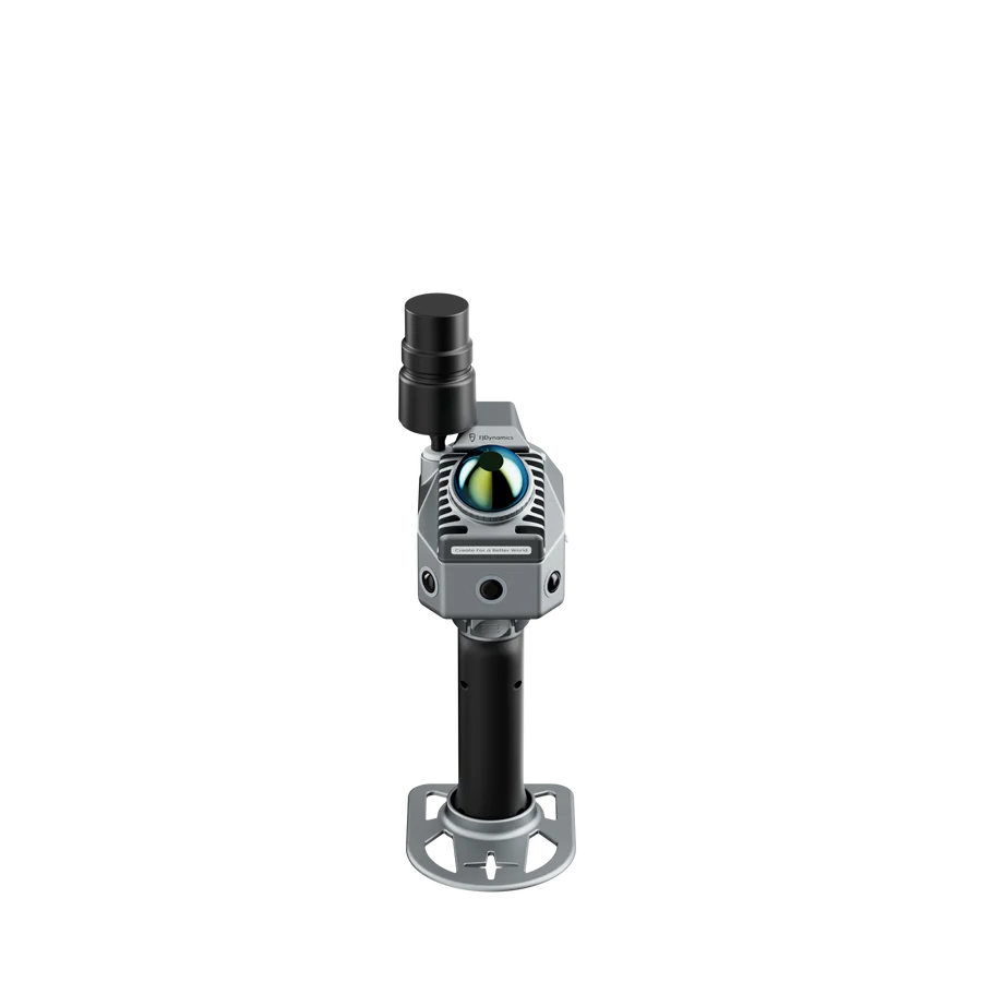 FJ Dynamics Trion P2 handheld LiDAR scanner upright on its base