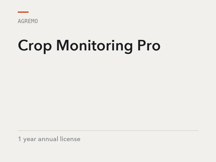Agremo Crop Monitoring Pro, 1 year annual license, software licence