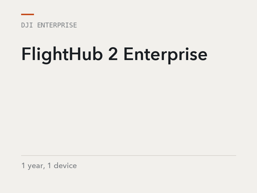 DJI Enterprise FlightHub 2 Enterprise, 1 year, 1 device, software licence