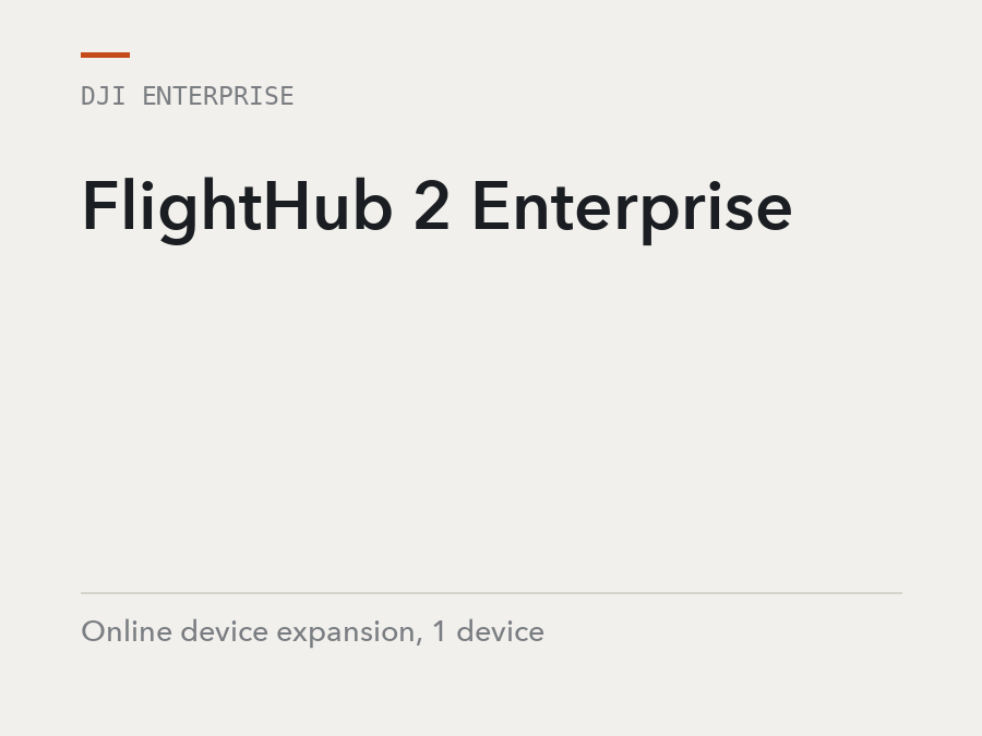 DJI Enterprise FlightHub 2 Enterprise, online device expansion, 1 device, software licence