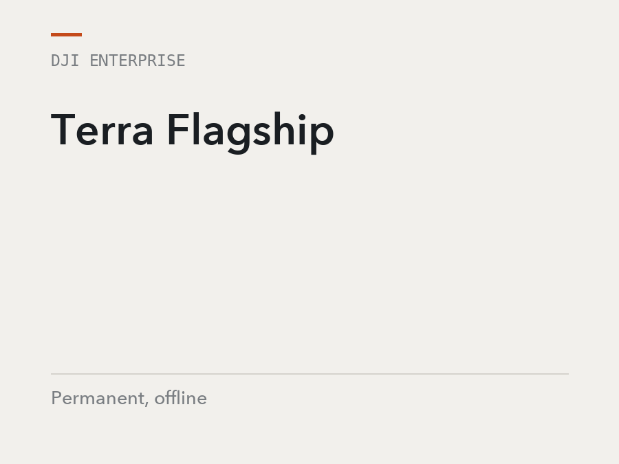 DJI Enterprise Terra Flagship, permanent, offline, software licence