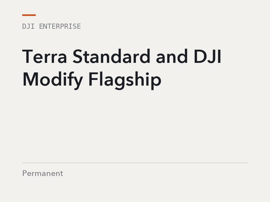 DJI Enterprise Terra Standard and DJI Modify Flagship, permanent, software licence