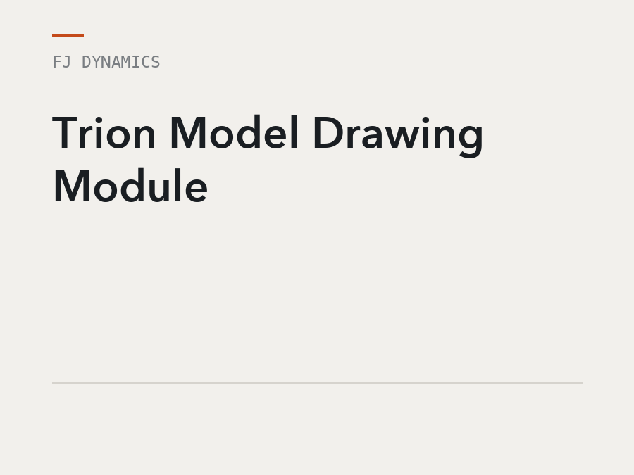 FJ Dynamics Trion Model Drawing Module, software licence