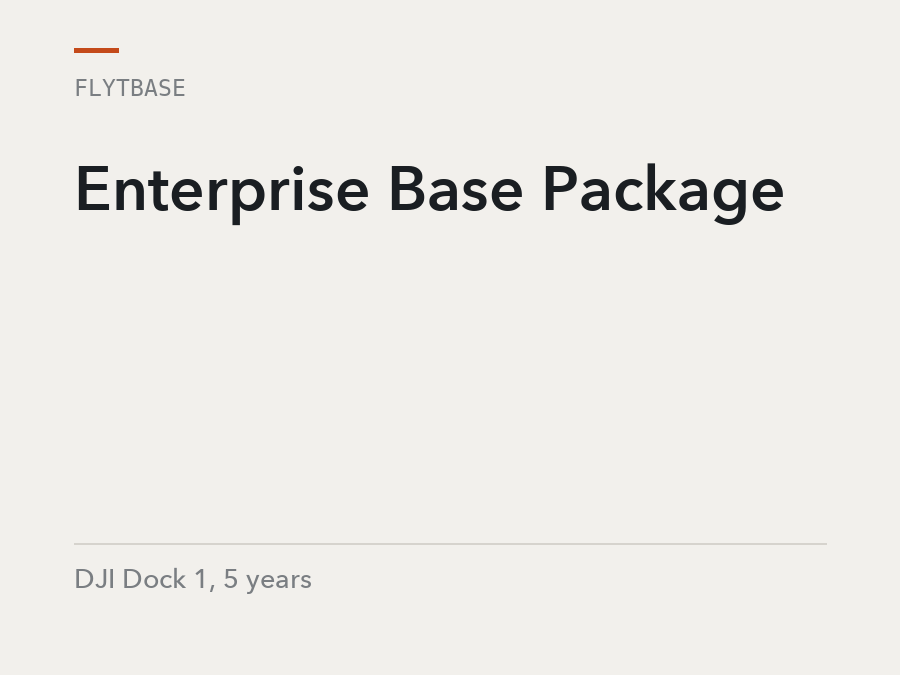 FlytBase Enterprise Base Package, DJI Dock 1, 5 years, software licence