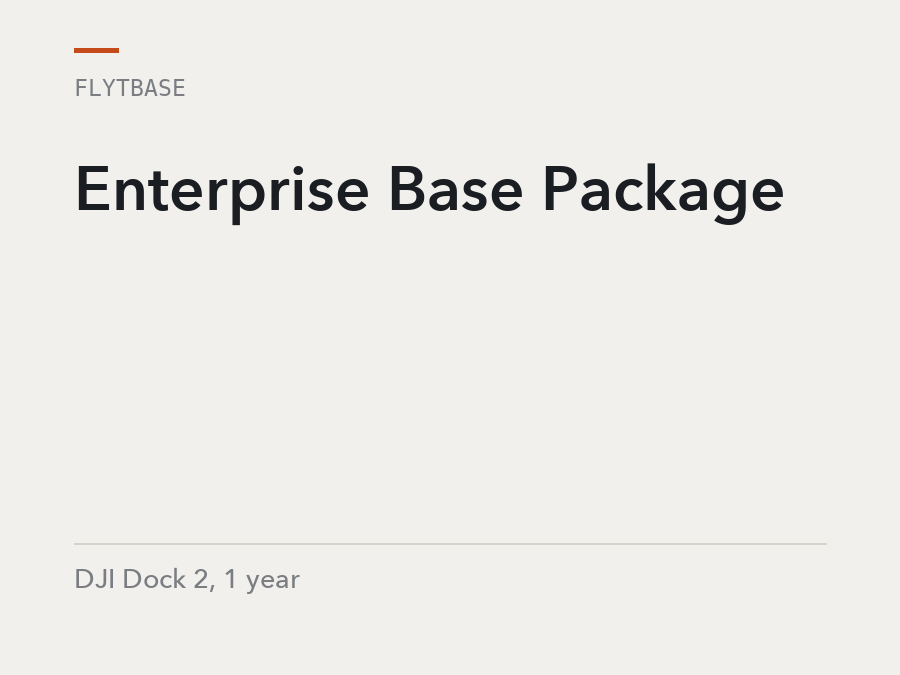 FlytBase Enterprise Base Package, DJI Dock 2, 1 year, software licence