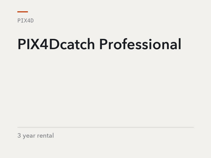 Pix4D PIX4Dcatch Professional, 3 year rental, software licence