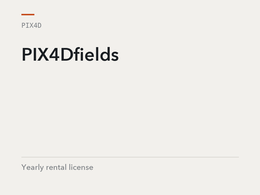 Pix4D PIX4Dfields, yearly rental license, software licence
