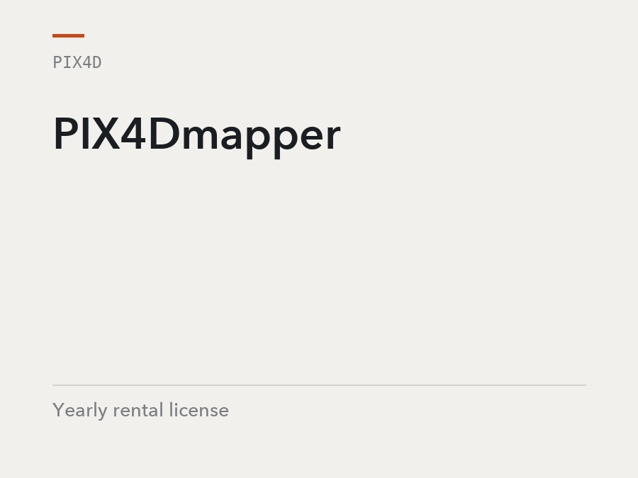 Pix4D PIX4Dmapper, yearly rental license, software licence